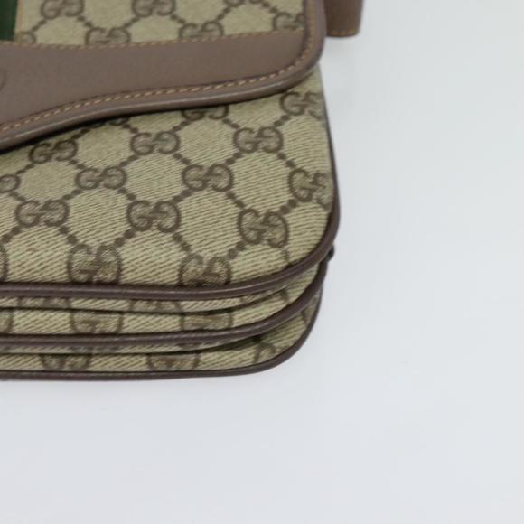 GUCCI GG Supreme Web Sherry Line Bag PVC Beige Gold 001 113 6862 Auth ep8510 - Picture 15 of 16